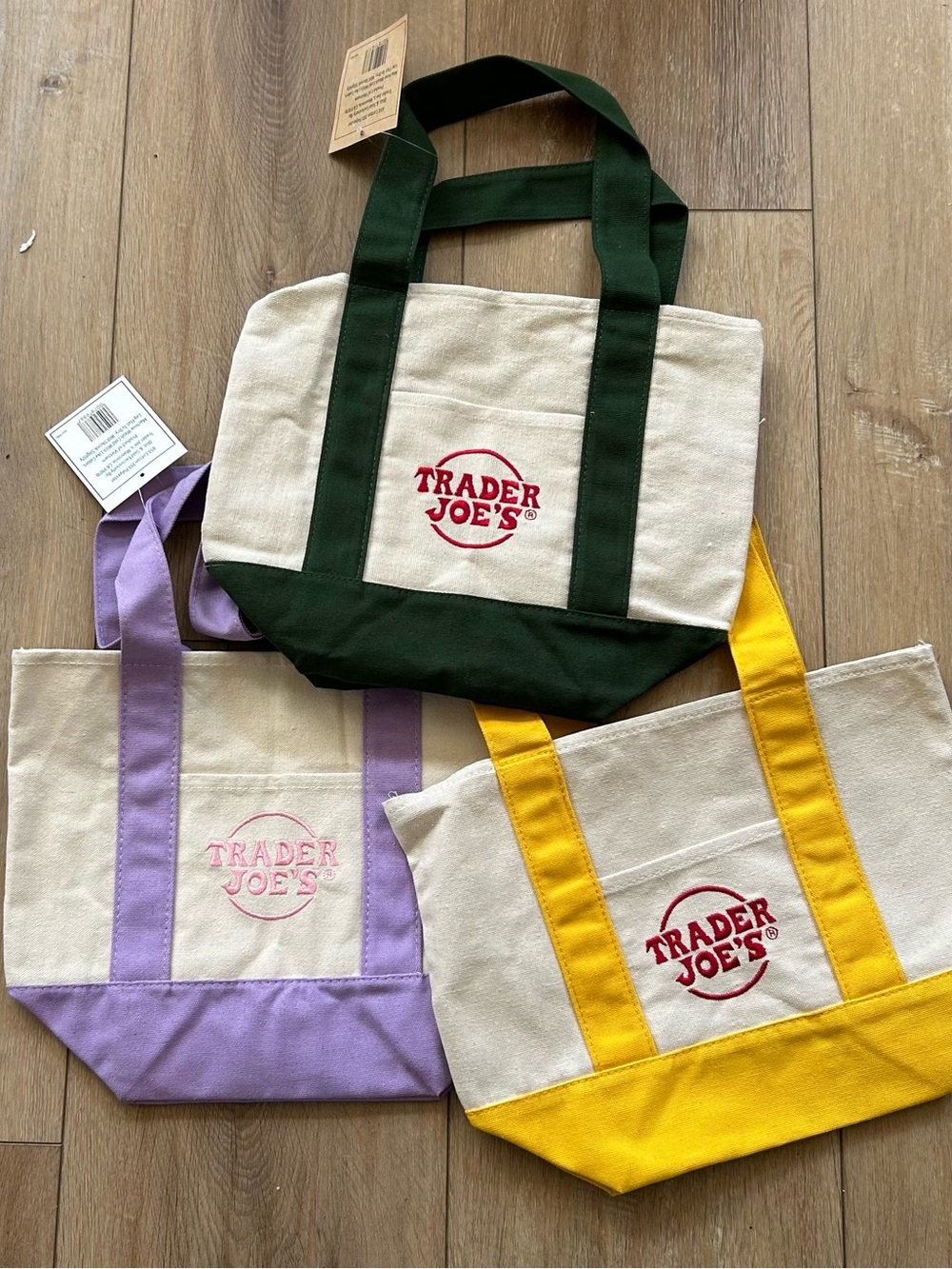 Trader Joeβs mini totes set of 3